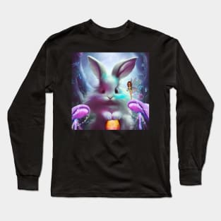 Cute Easter Bunny with Easter Egg the Two Best Things of Easter Long Sleeve T-Shirt